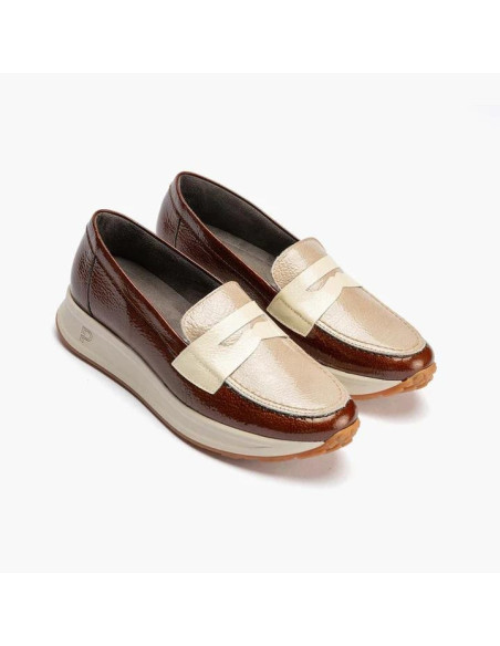 pitillos - mocasin combinado marron - 10202