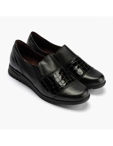 pitillos - zapato piel negro combinado  -20003