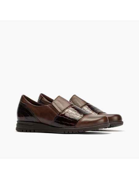 pitillos - zapato piel marron combinado - 20003