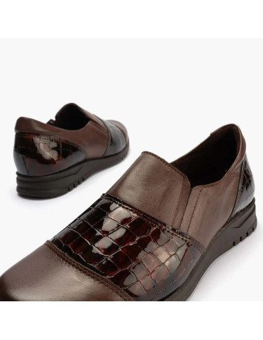 pitillos - zapato piel marron combinado - 20003