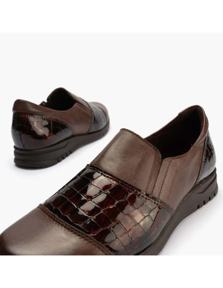 pitillos - zapato piel marron combinado - 20003
