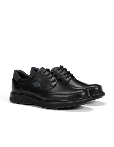 FLUCHOS - Zapato negro piel cordon - F0248