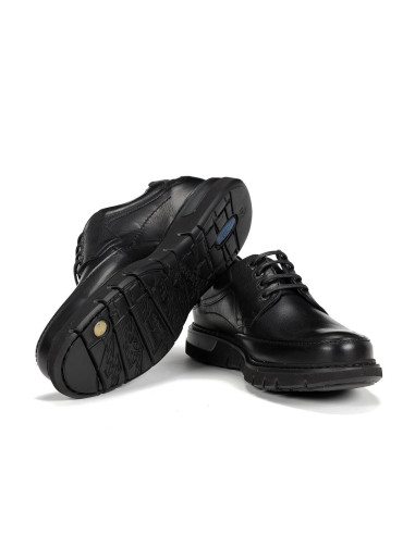 FLUCHOS - Zapato negro piel cordon - F0248