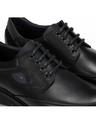 FLUCHOS - Zapato negro piel cordon - F0248