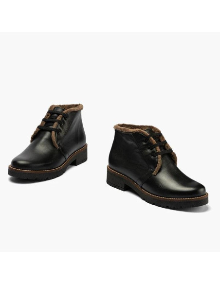 pitillos - Semibota piel negro - 10085