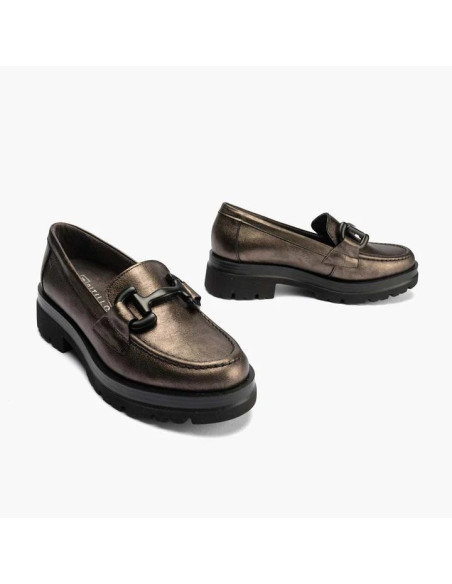 PITILLOS - mocasin piel bronce - 10094