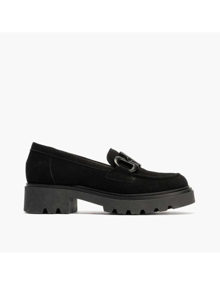 PITILLOS -Mocasin serraje negro - 10100