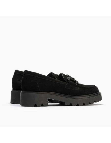 PITILLOS -Mocasin serraje negro - 10100
