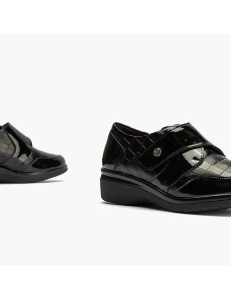 pitillos - Zapato combi velcro negro - 10025