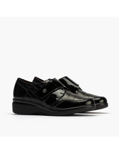 pitillos - Zapato combi velcro negro - 10025