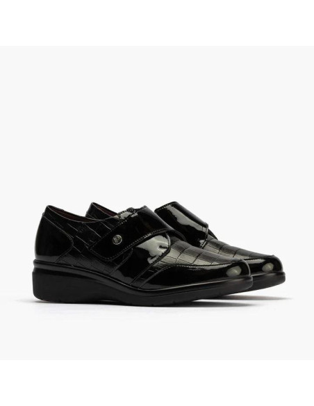 pitillos - Zapato combi velcro negro - 10025