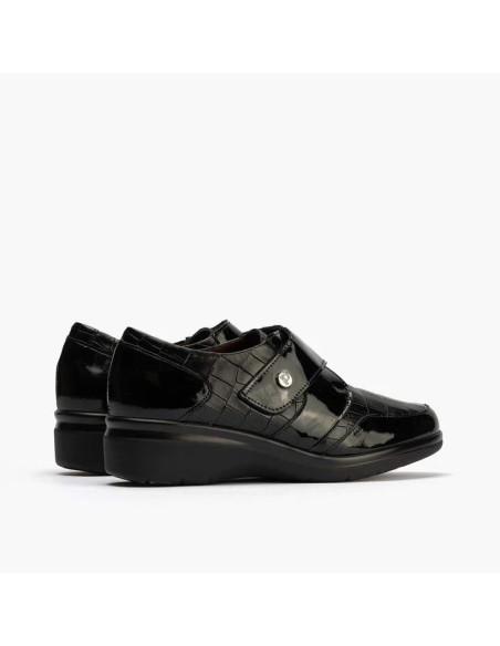 pitillos - Zapato combi velcro negro - 10025