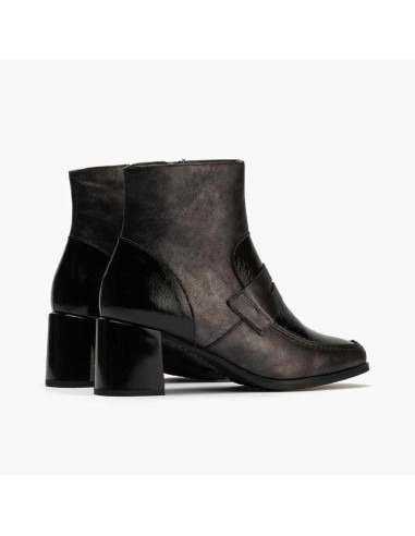 PITILLOS - Botin piel antracita con antifaz - 10132