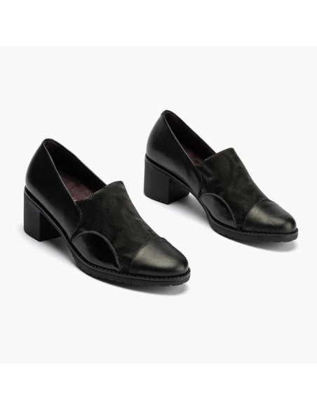 pitillos - zapato lycra tacon negro - 10041