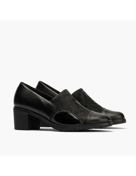 pitillos - zapato lycra tacon negro - 10041