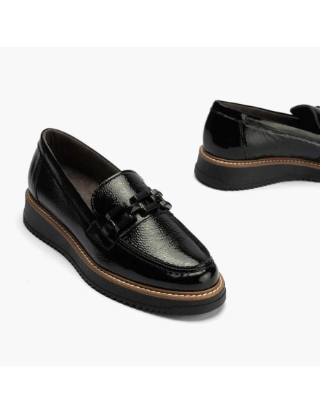pitillos - mocasin negro plano - 10070
