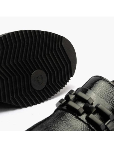 pitillos - mocasin negro plano - 10070