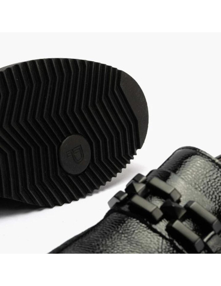 pitillos - mocasin negro plano - 10070