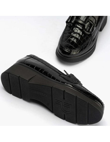 pitillos  - mocasin piel negro - 10053
