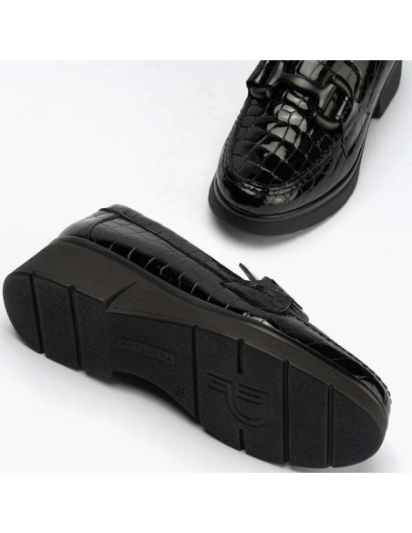 pitillos  - mocasin piel negro - 10053