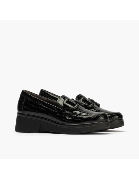 pitillos  - mocasin piel negro - 10053