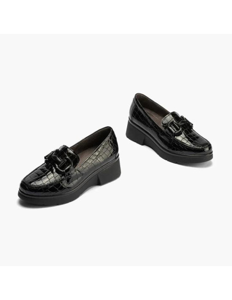 pitillos  - mocasin piel negro - 10053