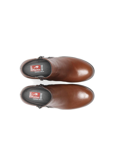 FLUCHOS - Botin piel marron tacon - F1367