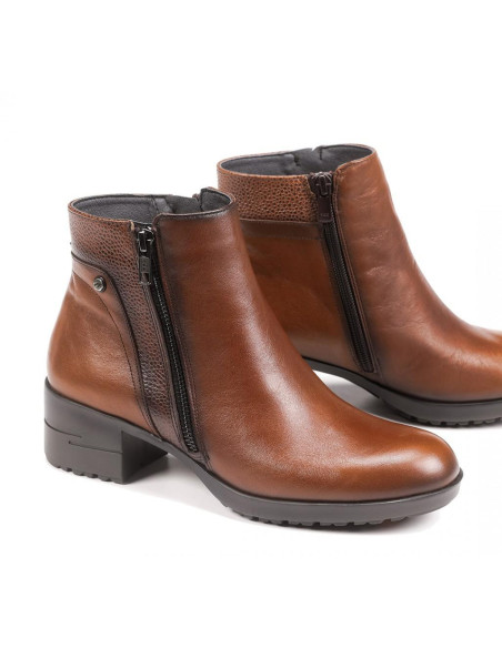 FLUCHOS - Botin piel marron tacon - F1367