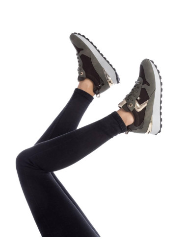 XTI - zapatilla kaki metalizada - 142961