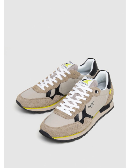 Deportiva running nylon hombre combinada - PEPE JEANS PMS40033 - beig