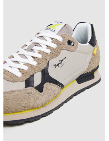 Deportiva running nylon hombre combinada - PEPE JEANS PMS40033 - beig