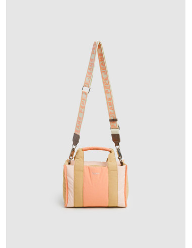 PEPE JEANS - Bolso texil cobinado rosa - PL03152