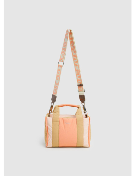 PEPE JEANS - Bolso texil cobinado rosa - PL03152