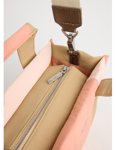 PEPE JEANS - Bolso texil cobinado rosa - PL03152