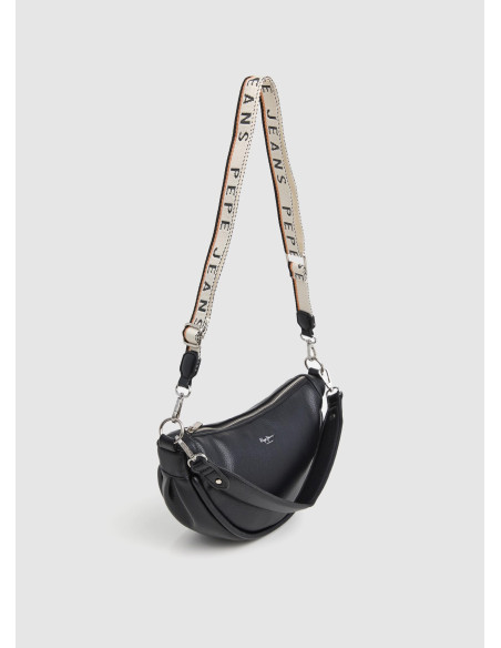 PEPE JEANS - Bolso negro media luna - PL031632
