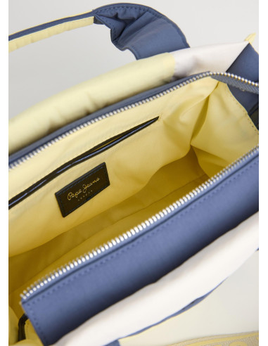 PEPE JEANS - Bolso textil combinado azul - PL03152