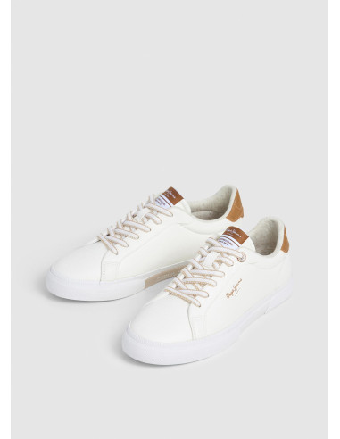 Zapatillas mujer clásicas cierre cordones - PEPE PLS31445 - blanco