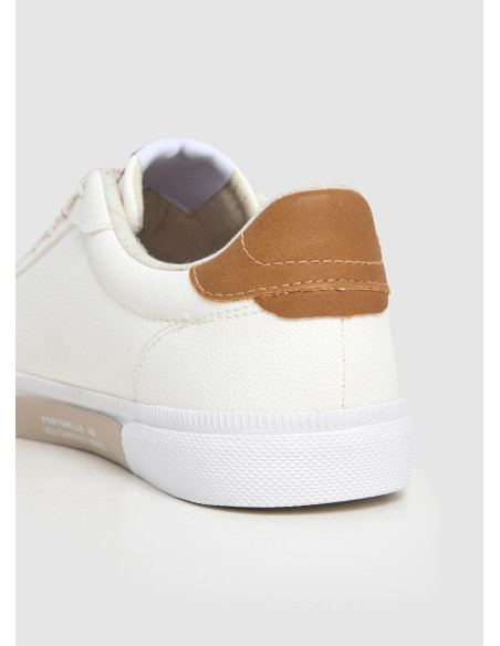 Zapatillas mujer clásicas cierre cordones - PEPE PLS31445 - blanco