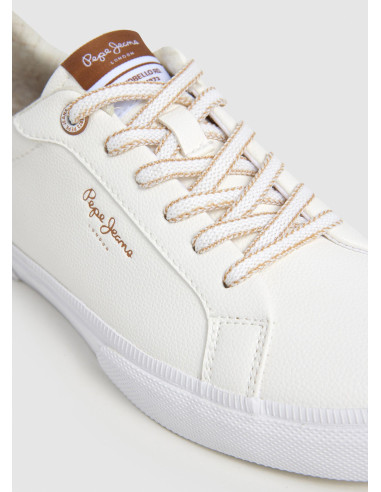 Zapatillas mujer clásicas cierre cordones - PEPE PLS31445 - blanco