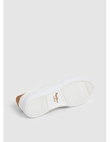 Zapatillas mujer clásicas cierre cordones - PEPE PLS31445 - blanco