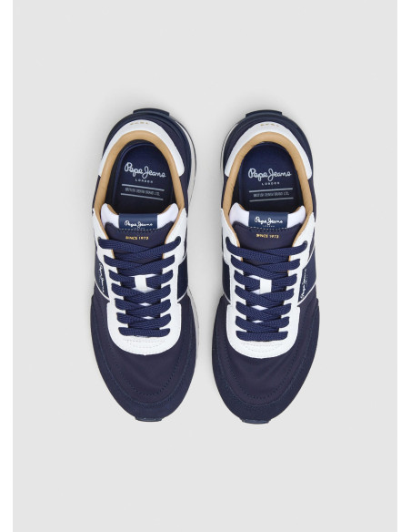 Deportiva running nylon hombre bandoleta logo - PEPE JEANS  PMS60038 - marino
