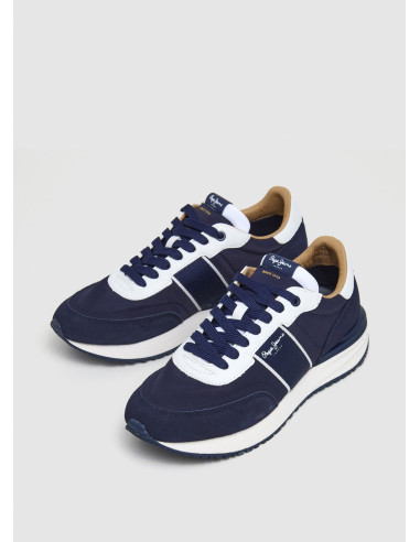 Deportiva running nylon hombre bandoleta logo - PEPE JEANS  PMS60038 - marino