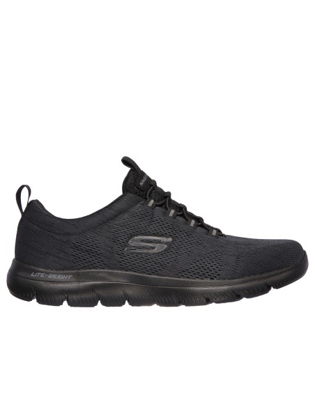 Zapatilla deportiva slip-on cordón elastico - SKECHERS 232186 - TODO negro