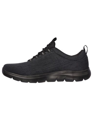 Zapatilla deportiva slip-on cordón elastico - SKECHERS 232186 - TODO negro