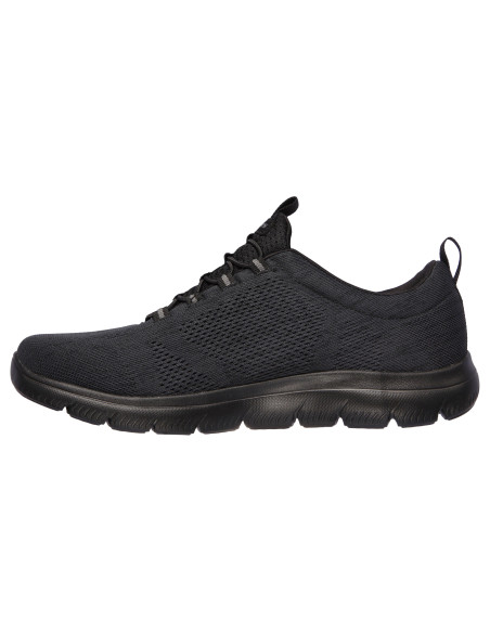 Zapatilla deportiva slip-on cordón elastico - SKECHERS 232186 - TODO negro