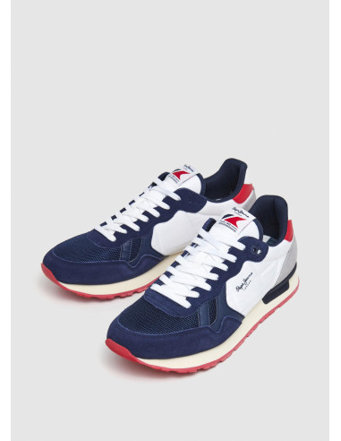 Deportiva running nylon hombre combinada - PEPE JEANS PMS40030 - blanco