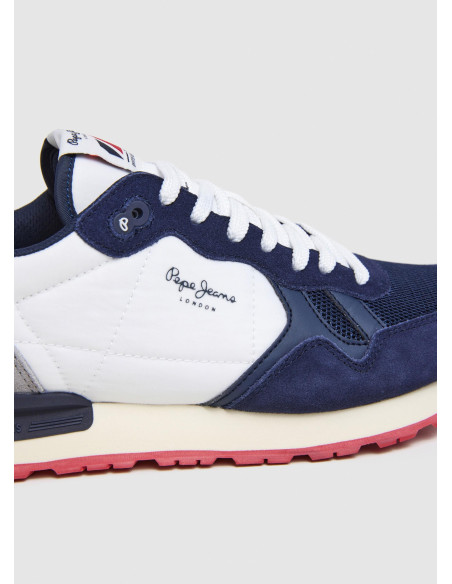 Deportiva running nylon hombre combinada - PEPE JEANS PMS40030 - blanco