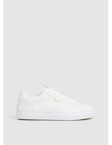 Zapatilla mujer canvas grabada - PEPE JEANS PLS00031 - blanco