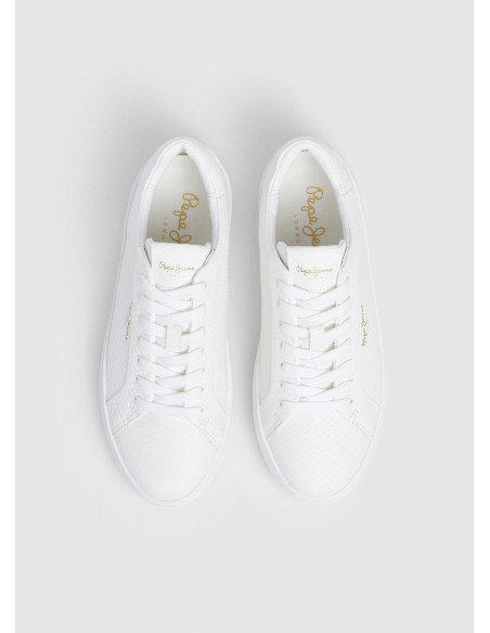 Zapatilla mujer canvas grabada - PEPE JEANS PLS00031 - blanco