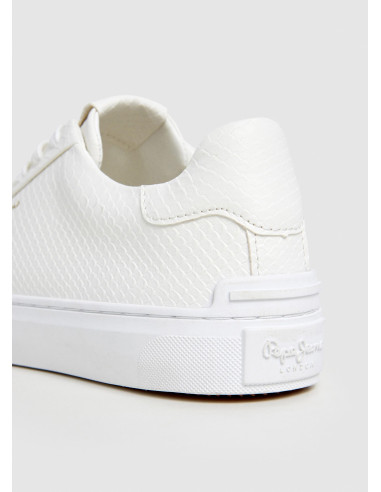 Zapatilla mujer canvas grabada - PEPE JEANS PLS00031 - blanco